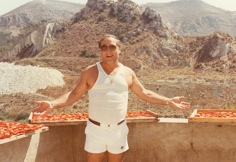 Tony Nonno Smecca in Sicily - the original Pizza Uomo and founder of Mario's Seawall